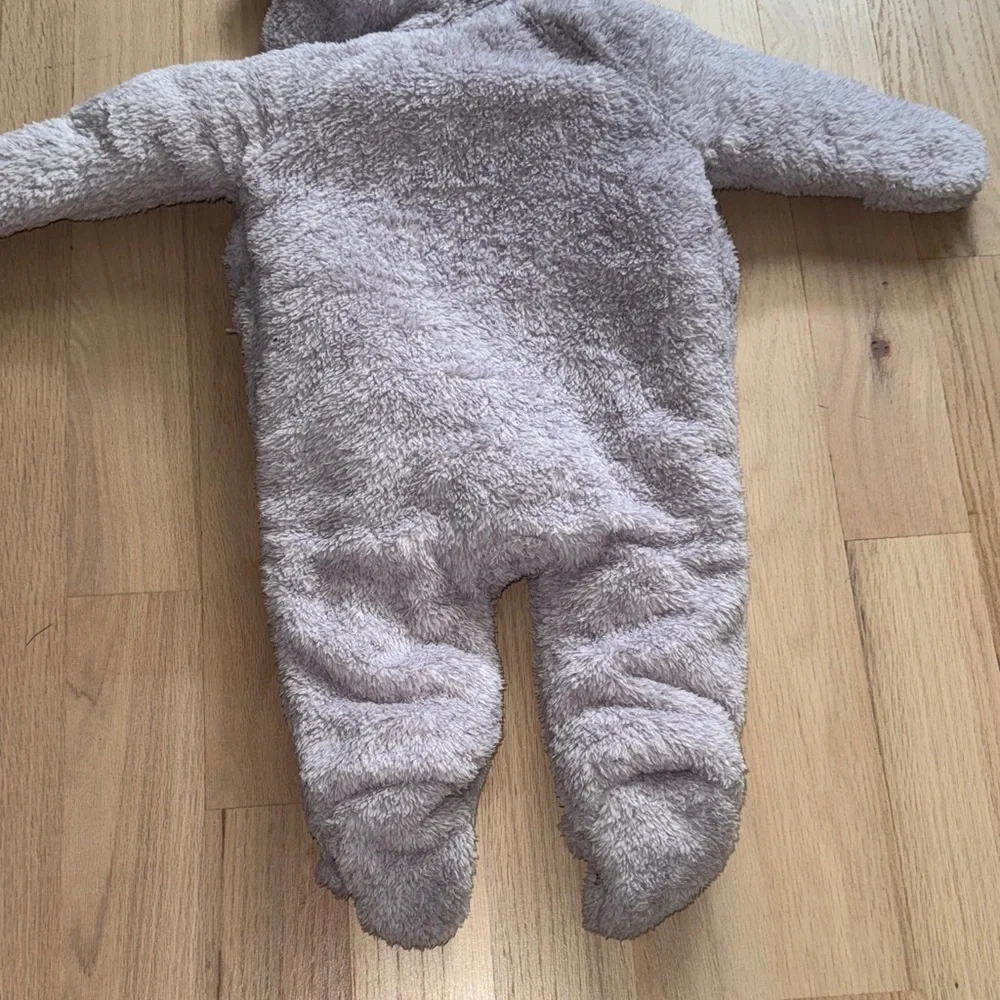 Cozy Gray Kids One Piece with Crown